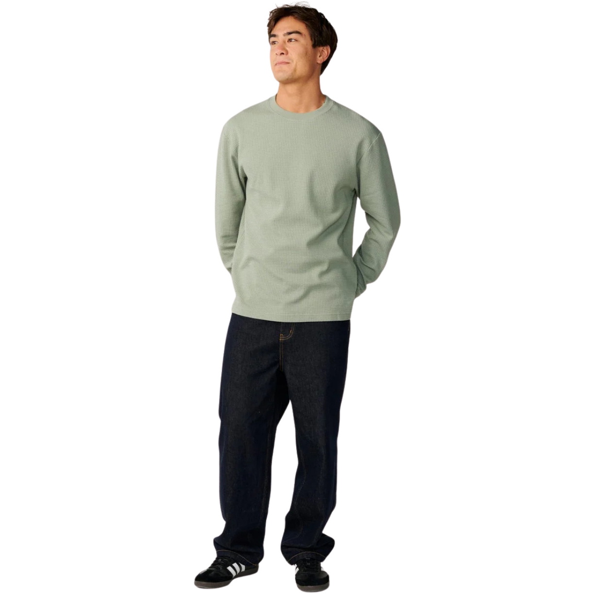 Rip Curl Heren Premium Surf Waffle Lange Mouw T-shirt 13BMTE - Sage